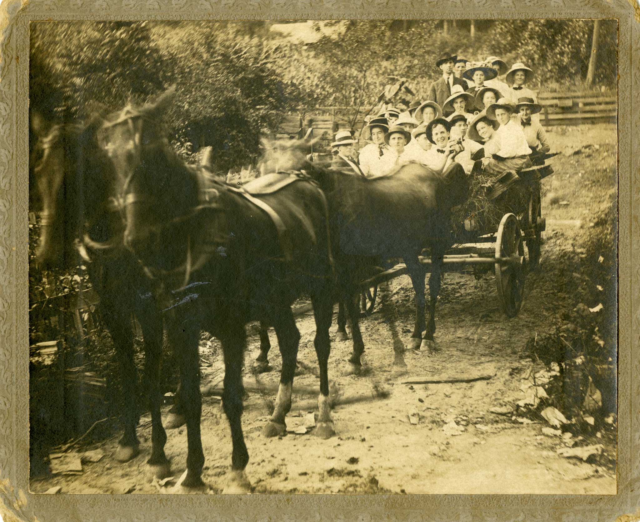 An outing of Farthing cousins on Beaverdam Creek ca. 1905. Image courtesy of the Bethel Collection, Digital Watauga Project.