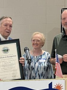 Deal and Sudderth read the proclamation and awarded Wayne Underwood a Certificate of Recognition
