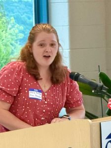 Executive Director Olivia Phillips addresses the members